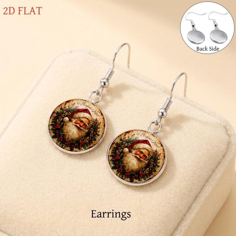 5pcs Christmas Santa Claus Themed Jewelry Set, Gift